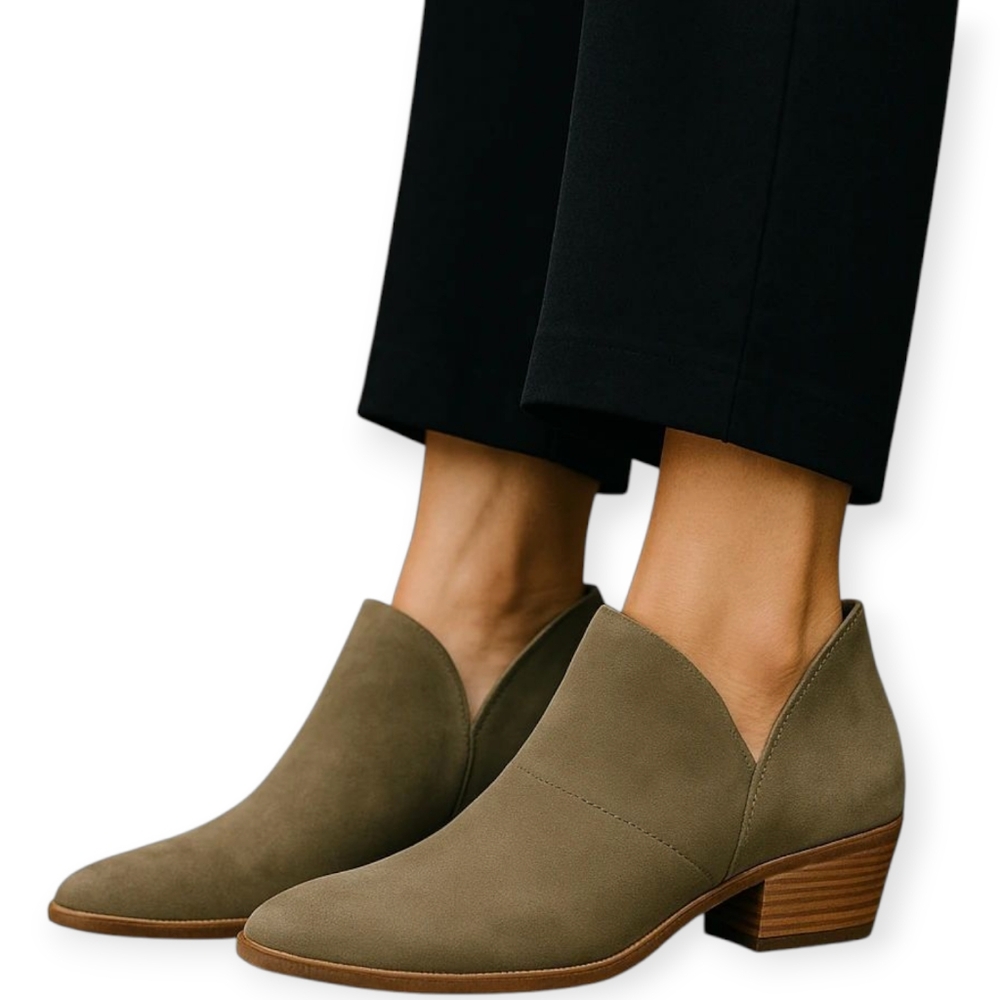 Lucky Brand Fahmida Tan Leather Ankle Booties